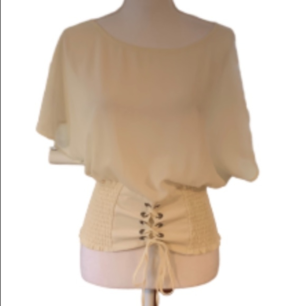 OLM off white blouse top